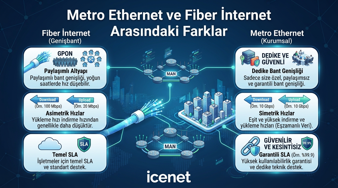  Metro Ethernet ve Fiber İnternet Farkı