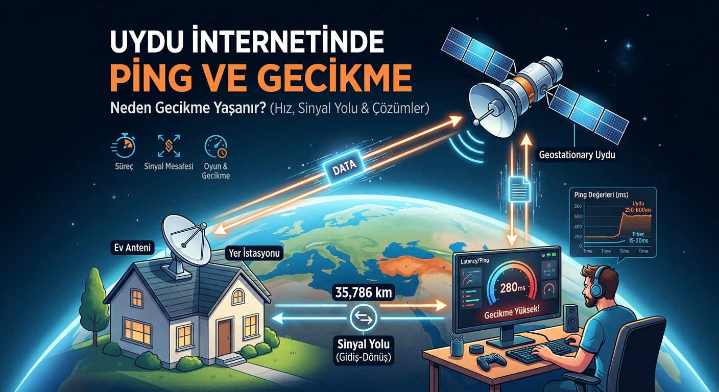Uydu İnternetinde Ping ve Gecikme Süresi Neden Önemlidir?