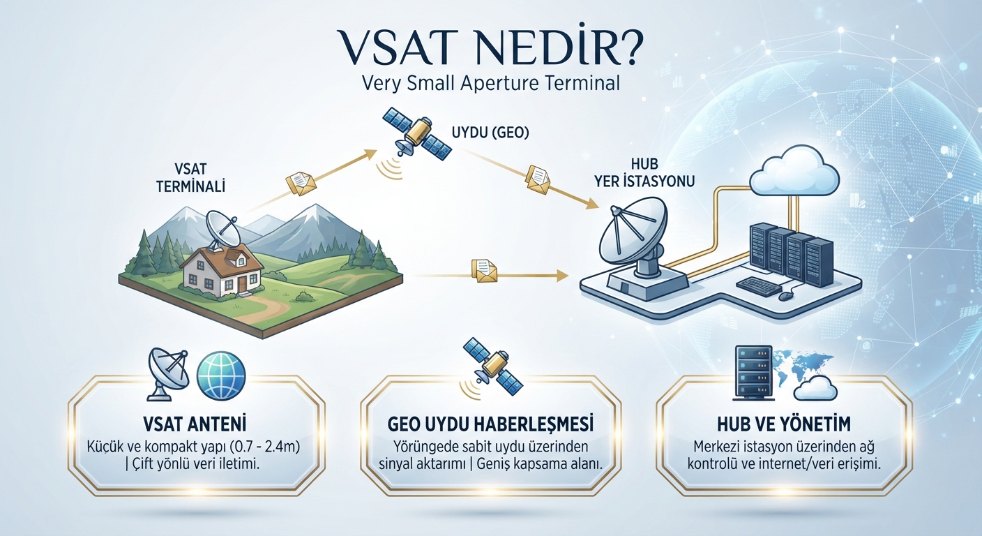 VSAT Nedir? Uydu İnternet Sistemleri Nasıl Çalışır?